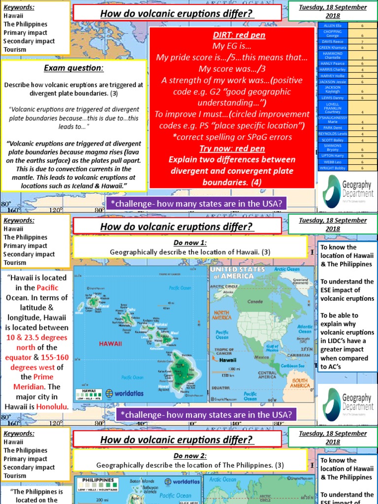 Volcano Case Studies 5 & 6 | PDF | Volcano | Types Of Volcanic Eruptions