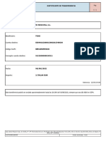 Justificante de transferencia bancaria a la TGSS con los datos del ordenante y beneficiario