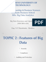 Topic 2 - Features of Big Data