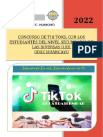 Plan y Bases de Concurso de Tik Tok Odec 2022 Nivel Secundario