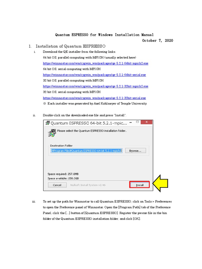 Quantum ESPRESSO Installation Guide for Windows | PDF | Computer File ...