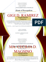Gigi D. Ramirez: Certificate of Recognition
