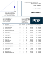 Presupuesto construcción