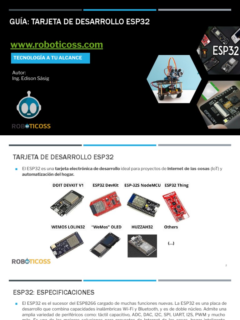 Guía Completa sobre el ESP32 | PDF | Convertidor digital a analógico ...