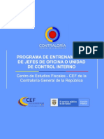 Programa de Entrenamiento Centro de Estudios Fiscales - Cef de La Contraloría General de La República