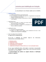 Checklist de Documentos para Habilitação em Licitação