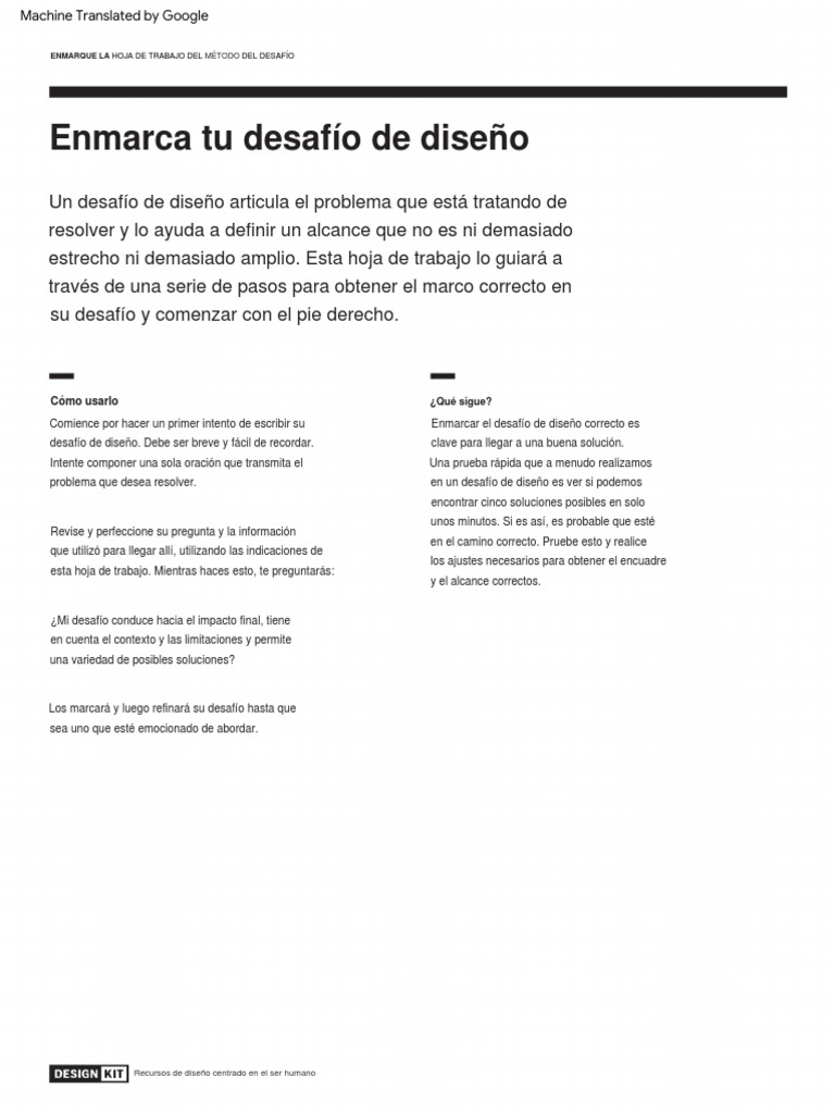 2, DesignKit Frame Your Design Challenge Worksheet TR PDF Control de la natalidad
