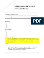 Applications of First Order de Growth and Decay