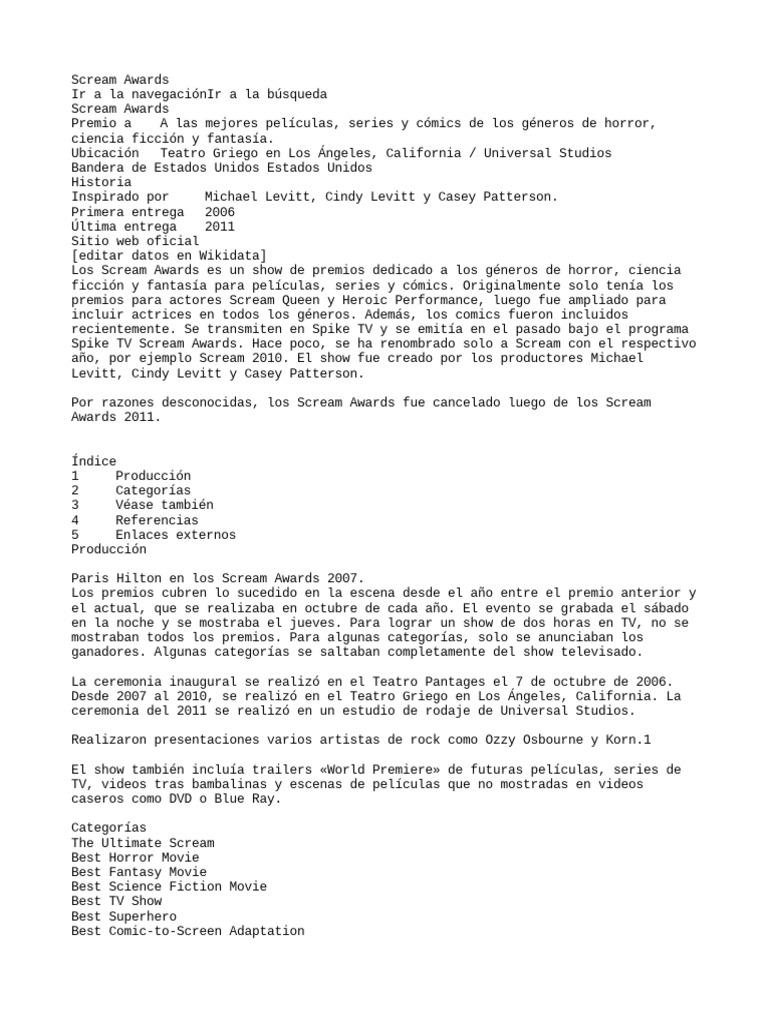 Scream Awards PDF