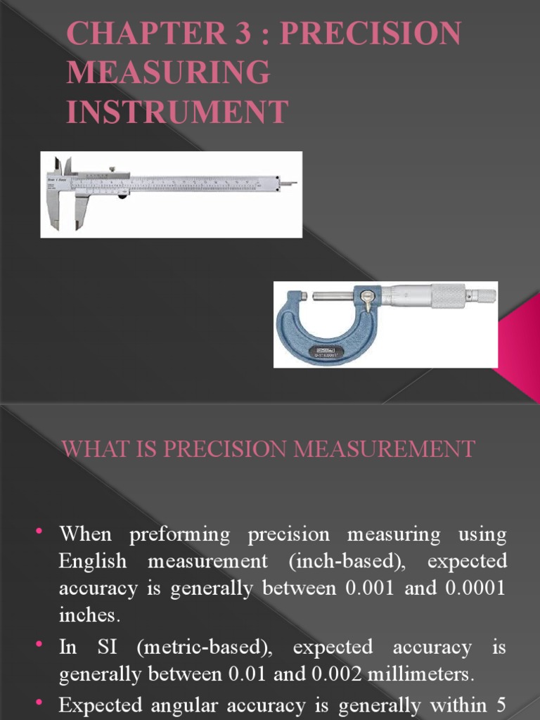 Chapter 3 Precision Measuring Instrument PDF Tools Metrology