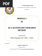 Module II - Ae 6 Accounting Research Method-1