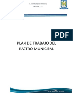 Rastro Municipal Plan de Desarrollo Municipal 2016