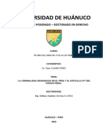 La Criminalidad Organizada en El Peru y El Articulo 317 Del Codigo Penal