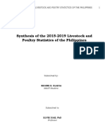 Synthesis of The 2015-2019 Livestock and Poultry Statistics of The Philippines