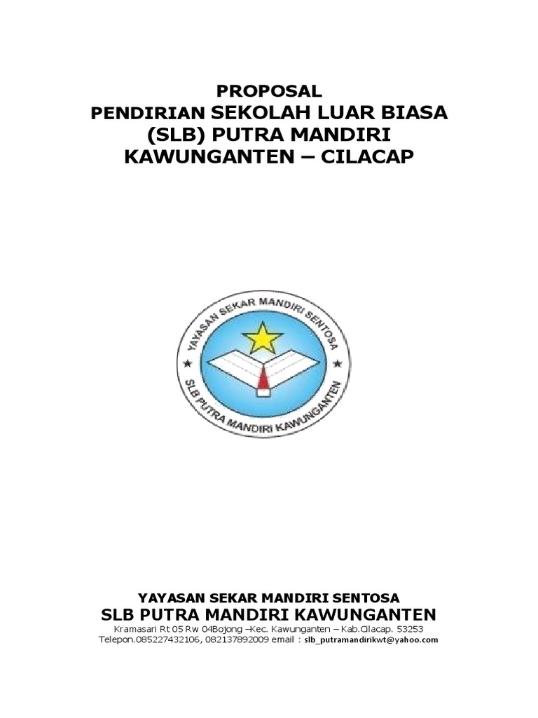 Proposal Pendirian SLB Putra Mandiri | PDF