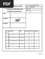 Annex 4. PV System Specifications and Installation Requirements