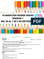 Escuela Primaria plan de trabajo español y matemáticas semana 1