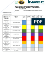 Cronograma Dia Actividades Del Inpec