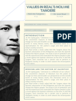Values in Rizal's Noli Me Tangere