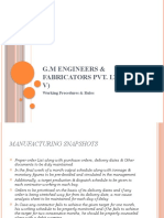 G.M Engineers & Fabricators Pvt. Ltd. (Unit-V) : Working Procedures & Rules