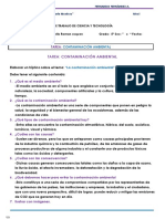 Tarea Contaminación Ambiental 5° CT Abril 2022