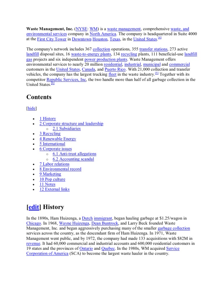 Waste Management | PDF | Recycling | Waste
