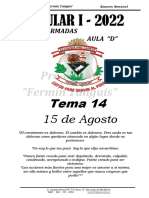 Regular I - TEMA XIV - FF AA AULA D 15 AGOSTO 2022 PDF
