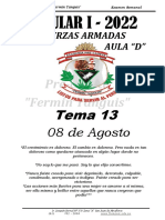 Regular I - TEMA XIII - FF AA AULA D 08 AGOSTO 2022 PDF