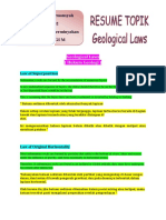 HANIF FIRMANSYAH - 113200102 - RESUME Geological Laws