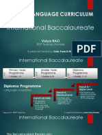 French Language Curriculum: International Baccalaureate