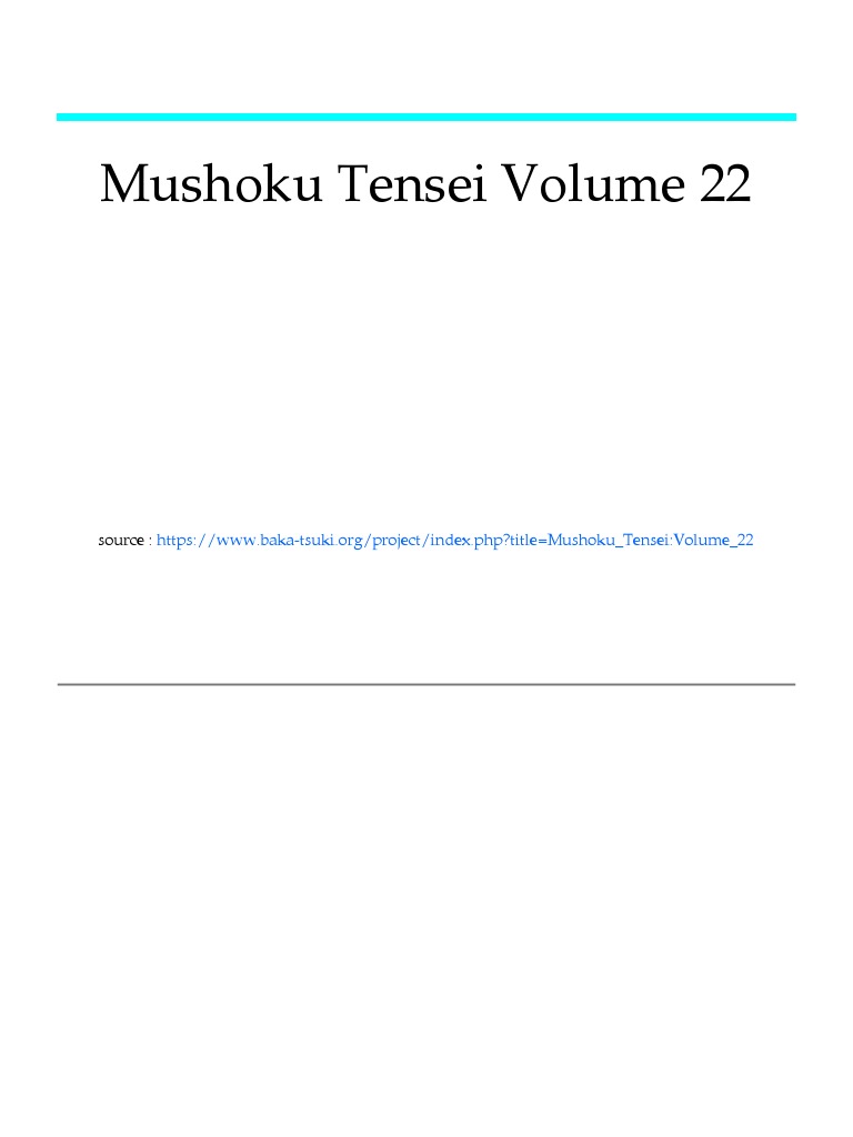 Mushoku Tensei Volume 22 Young Man Period Organization Chapter
