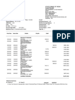 Statement of Account: State Bank of India