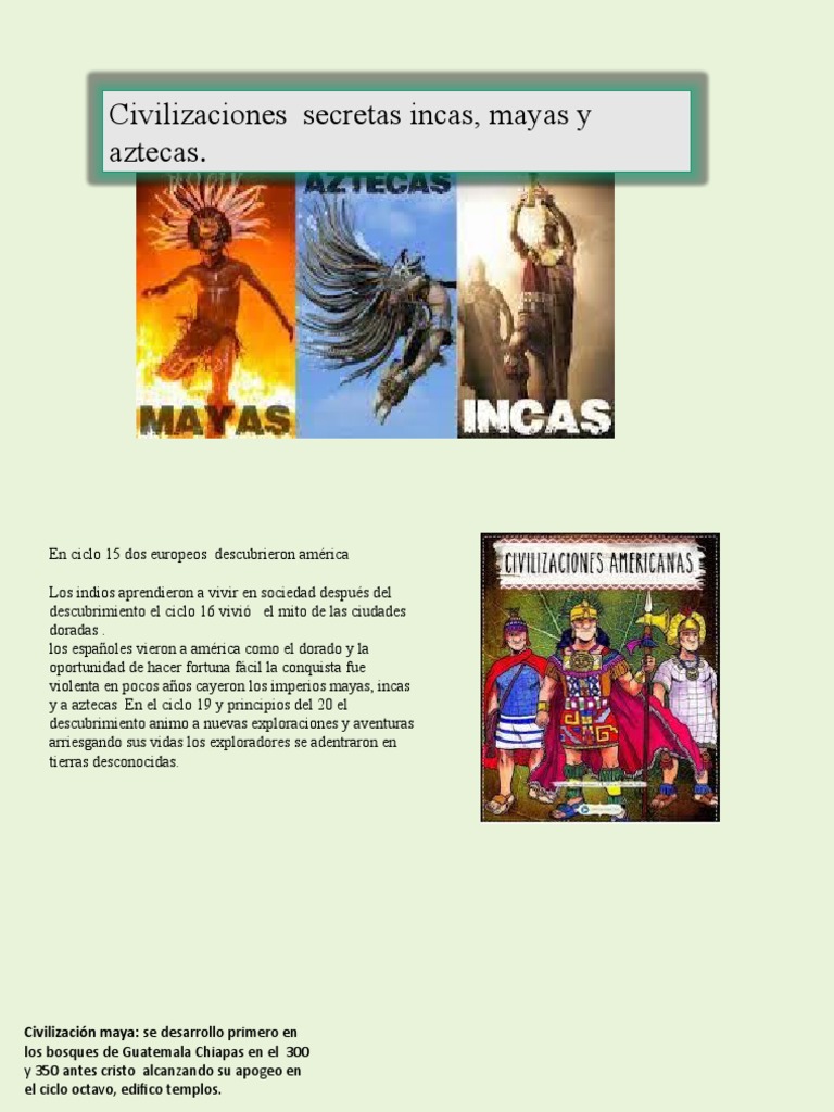 Civilizacion Maya, Azteca y Inca | PDF