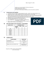 Systems Procedure S.Y. 2022-2023 I.: Class Routine