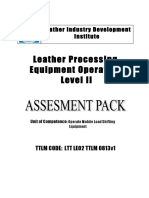 Leather Processing Equipment Operation Level II: Leather Industry Development Institute