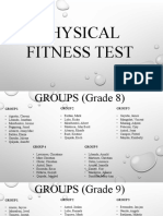 Physical Fitness Test Admin