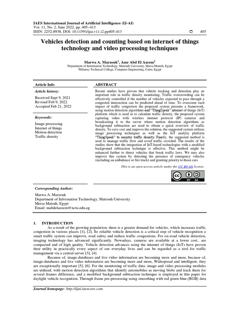 IoT-Based Vehicle Detection and Counting | PDF | Internet Of Things ...