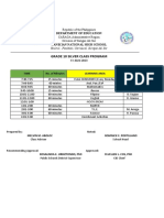 Grade 10 Silver Class Program: Department of Education