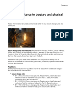 Test For Resistance To Burglary and Physical Security