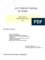 Fizikinė Chemija - 14 TEMA