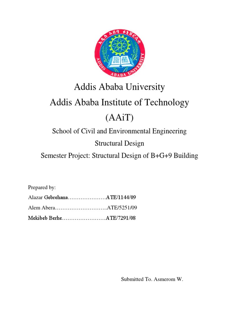 Addis Ababa University Civil Engineering