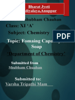 Foaming Capacity of Soaps Experiment