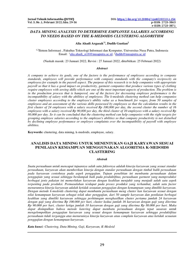 Data Mining Analysis To Determine Employee Salaries According To Needs ...