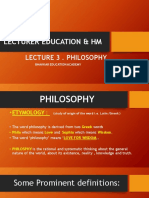 Lead Lecture 3 Philosophies