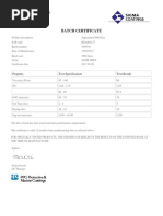 Batch Certificate: Sigma Coatings (Pty) Limited Head Office