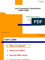 United Nations Framework Classification (UNFC-2009) : Presented by Jim Ross