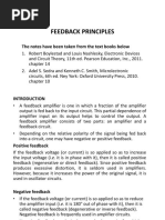 Lesson 1 FEEDBACK PRINCIPLES