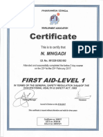 First Aid and S.H.E REPS Certificates