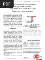 Box-Office Revenue Estimation For Telugu Movie Industry Using Predictive Analytic Techniques