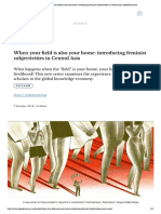 Kudaibergenova, D. (2019) - When Your Field Is Also Your Home. Introducing Feminist Subjectivities in Central Asia